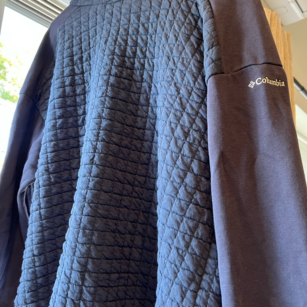 Columbia Navy Quilted Pullover